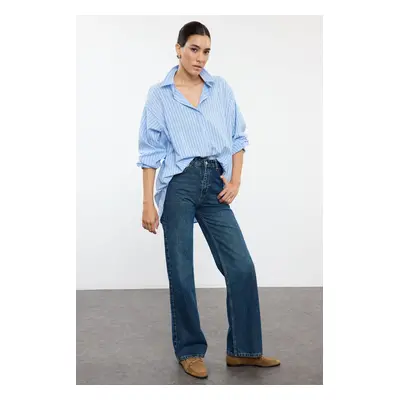 Trendyol Indigo High Waist Wide Leg Jeans