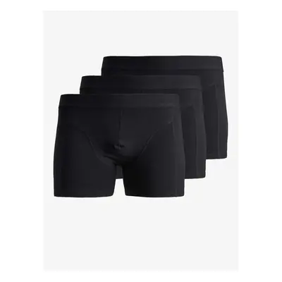 3PACK pánské boxerky Jack and Jones černé