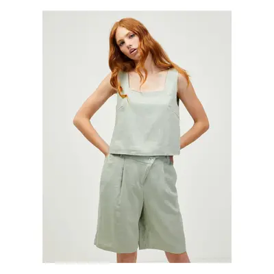 Světle zelené volné cropped tílko VERO MODA Josie - Dámské