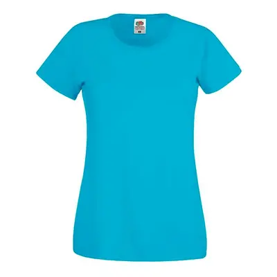 Blue Lady fit T-shirt Original Fruit of the Loom