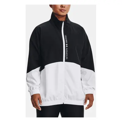 Under Armour Bunda Woven FZ Oversized Jacket-BLK - Dámské