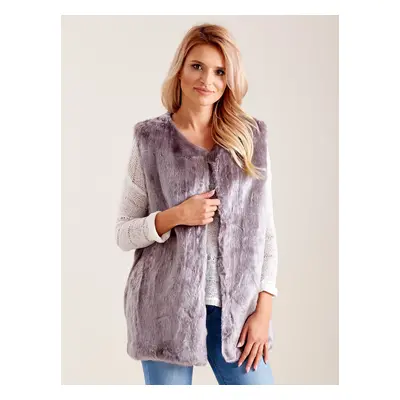 Dámská vesta Fashionhunters Faux Fur