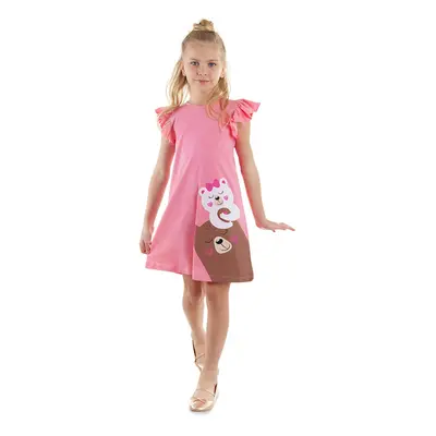 Denokids Teddy Bears Girl's Pink Sleeveless Summer Dress