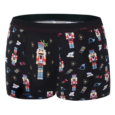 Boxerky Louskáček 007/55 Black Merry Christmas Black