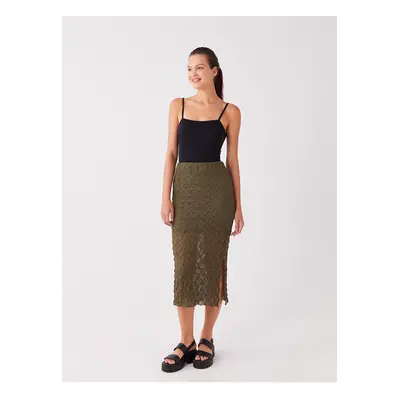 LC Waikiki Lw - Extra Tight Fit Self Patterned Women's Skirt