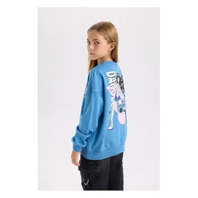 DEFACTO Girl Relax Fit Crew Neck Sweatshirt