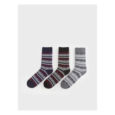 LC Waikiki Patterned Men's Socks 3-Piece