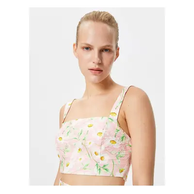 Koton Floral Crop Tank Top