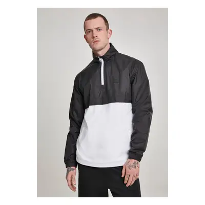 Stand Up Collar Pull Over Jacket blk/wht