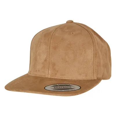 Suede Leather Snapback khaki