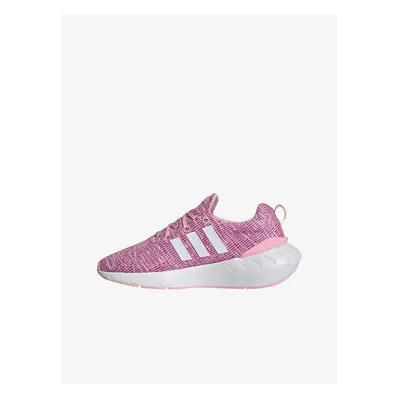 Růžové holčičí žíhané boty adidas Originals Swift Run - Holky