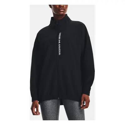 Under Armour Bunda Woven FZ Oversized Jacket-BLK - Dámské