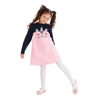 Dívčí šaty Denokids CFF-20S1-091/Navy Blue, Pink