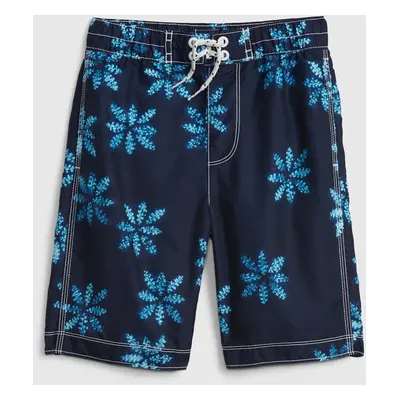 GAP Dětské plavky recycled print board shorts - Kluci