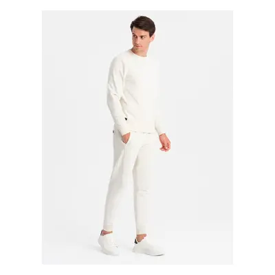 Ombre BASIC men's cotton tracksuit set unbuttoned sweatshirt + joggers