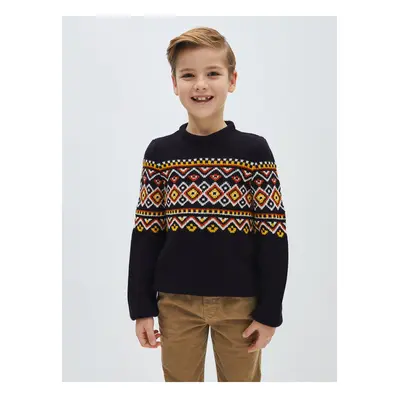 LC Waikiki Crew Neck Patterned Long Sleeve Boy's Knitwear Sweater