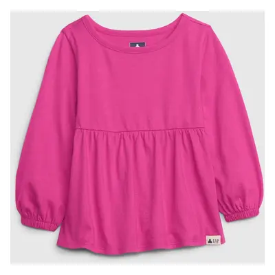 GAP Dětské tričko organic cotton peplum - Holky