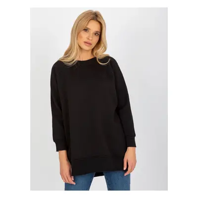 Černá dámská basic mikina oversize střihu