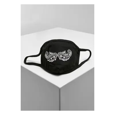 Paisley Moustache Mask černá