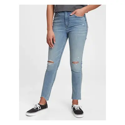 GAP Dětské džíny tw sky high sk lt wash skinny - Holky