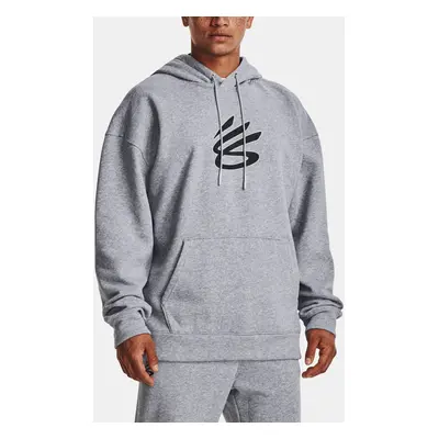 Under Armour Mikina Curry Big Splash PO Hoodie-GRY - Pánské