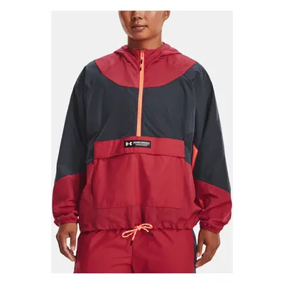 Under Armour Bunda Rush Woven Anorak-RED - Dámské