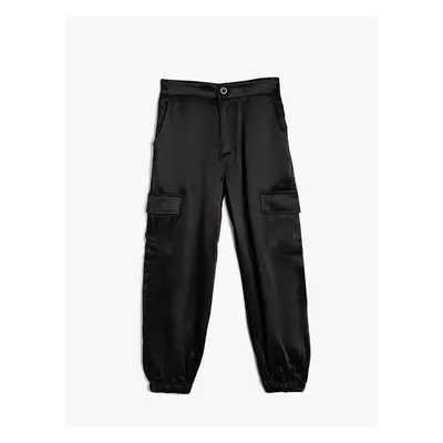 Koton Jogger Parachute Trousers Cargo Pocket Viscose Fabric