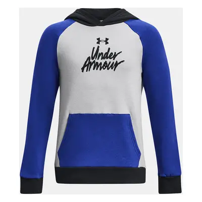 Under Armour Pulover UA Rival Fleece Script CB HD-BLU - Kluci