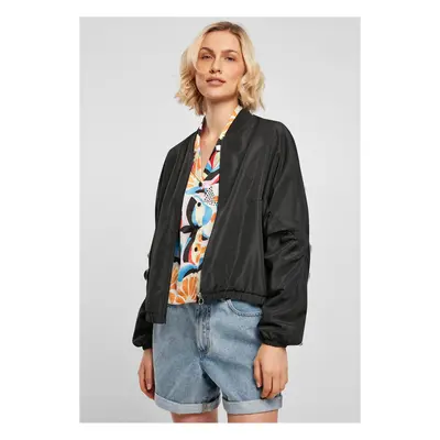 Dámská recyklovaná bunda Batwing Bomber Jacket černá