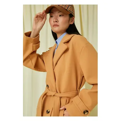 Koton Coat - Brown - Double-breasted