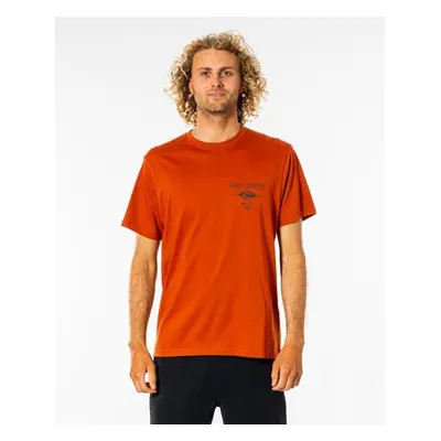 Tričko Rip Curl FADE OUT ICON TEE Red Dirt