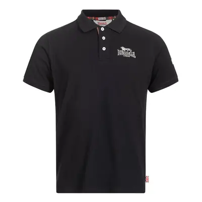 Pánské polo Lonsdale 117230-Black/Silver