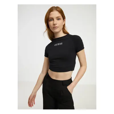 Černý dámský crop top Guess Aline - Dámské