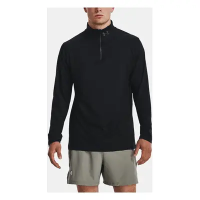 Under Armour Tričko QUALIFIER RUN 1/4 ZIP-BLK - Pánské