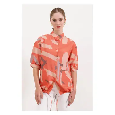 Bigdart Patterned Oversize Shirt - Orange