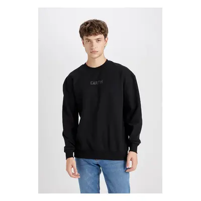 DEFACTO Boxy Fit Crew Neck Printed Sweatshirt