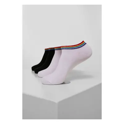 Rainbow Socks No Show 4-Pack black/white