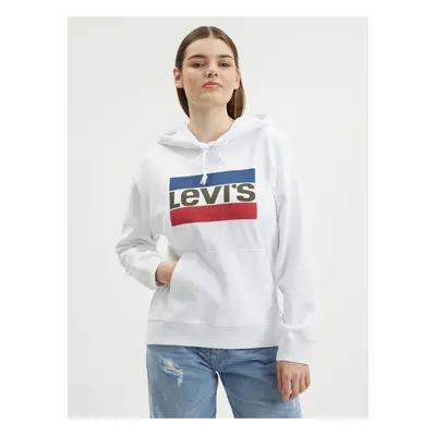 Levi&#39;s Bílá dámská mikina s kapucí Levi's® - Dámské