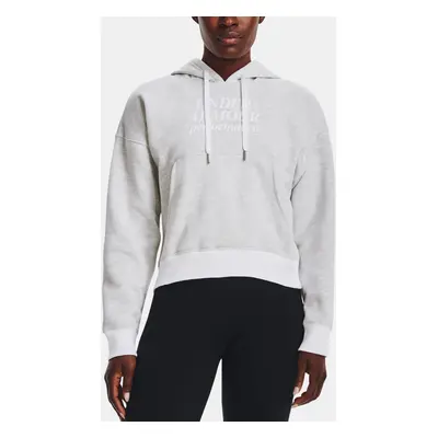 Under Armour Mikina Essential Script Hoodie-WHT - Dámské