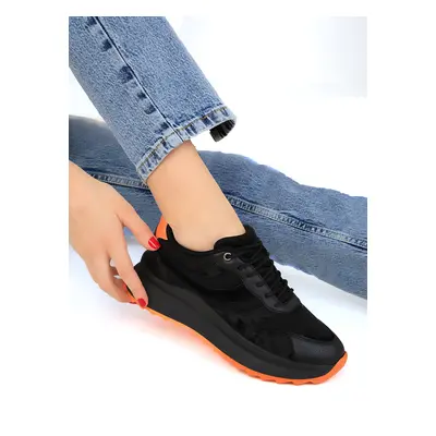 Soho Women's Black-Orange Sneakers