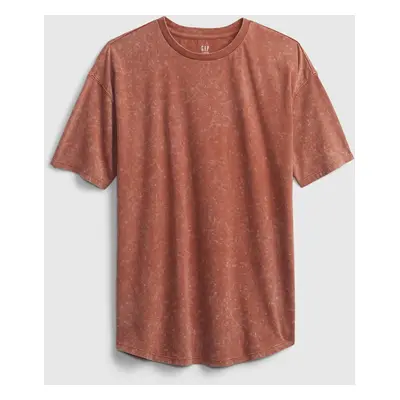 GAP Dětské tričko teen curved hem t-shirt - Kluci