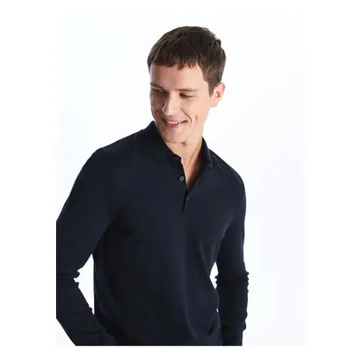 LC Waikiki Polo Neck Long Sleeve Men's Knitwear Sweater