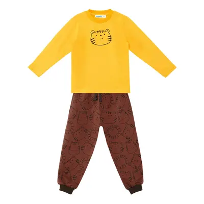 Denokids Cute Cat Baby Boy T-shirt Trousers Set