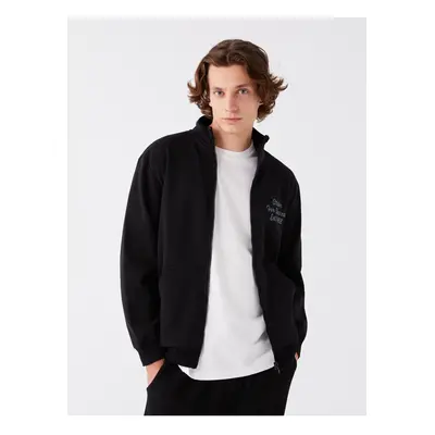 LC Waikiki High Collar Long Sleeve Men's Zipper Sweatshirt