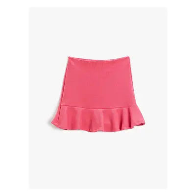 Koton Mini Skirt Frilled Elastic Waist