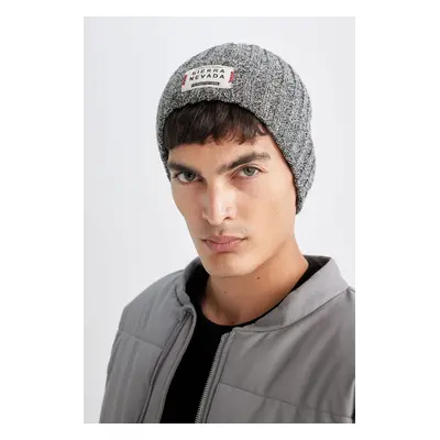 DEFACTO Men's Label Printed Beret