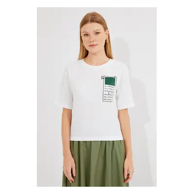 Bigdart Printed Knitted Basic T-Shirt - Green