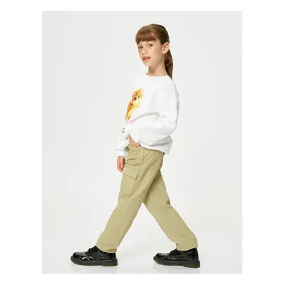 Koton Cargo Pants Pocket Detailed Cotton with Adjustable Elastic Waist