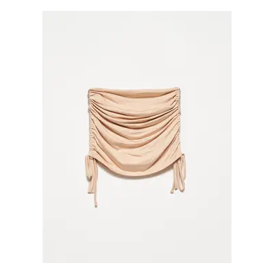 Dilvin Crop Top-Beige