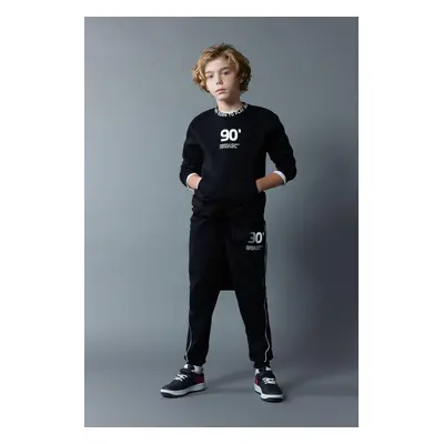 DEFACTO Boy's Waist Tie Elastic Leg Pocket Thick Jogger Sweatpants